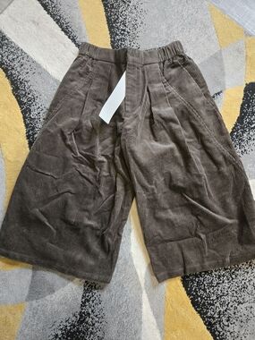 Men's Brown Corduroy Wide-Leg Pants